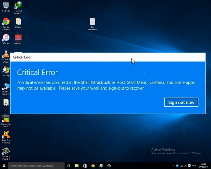 startrail error windows 10