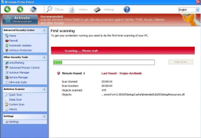 Windows Prime Shield screenshot