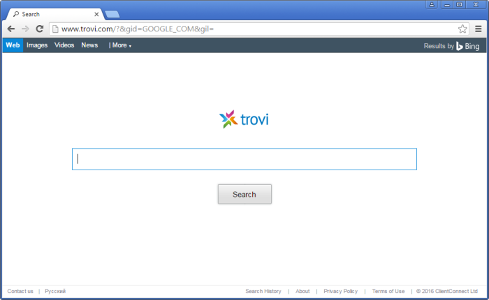 Trovi.com search page