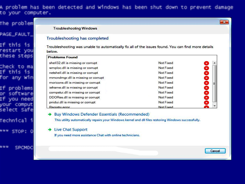 remove Windows Troubleshooting scam