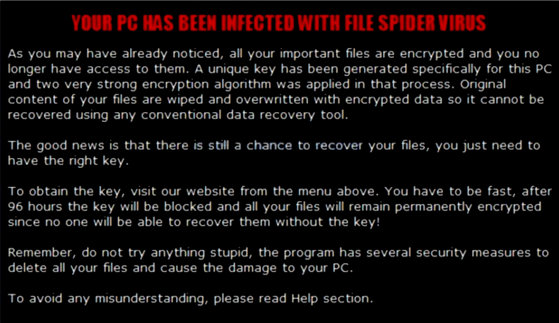 remove spider ransomware