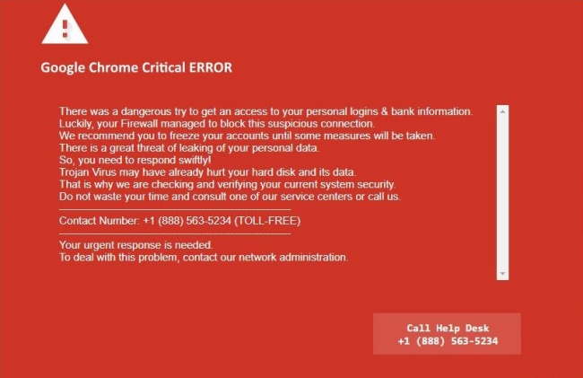 Google Chrome Critical ERROR