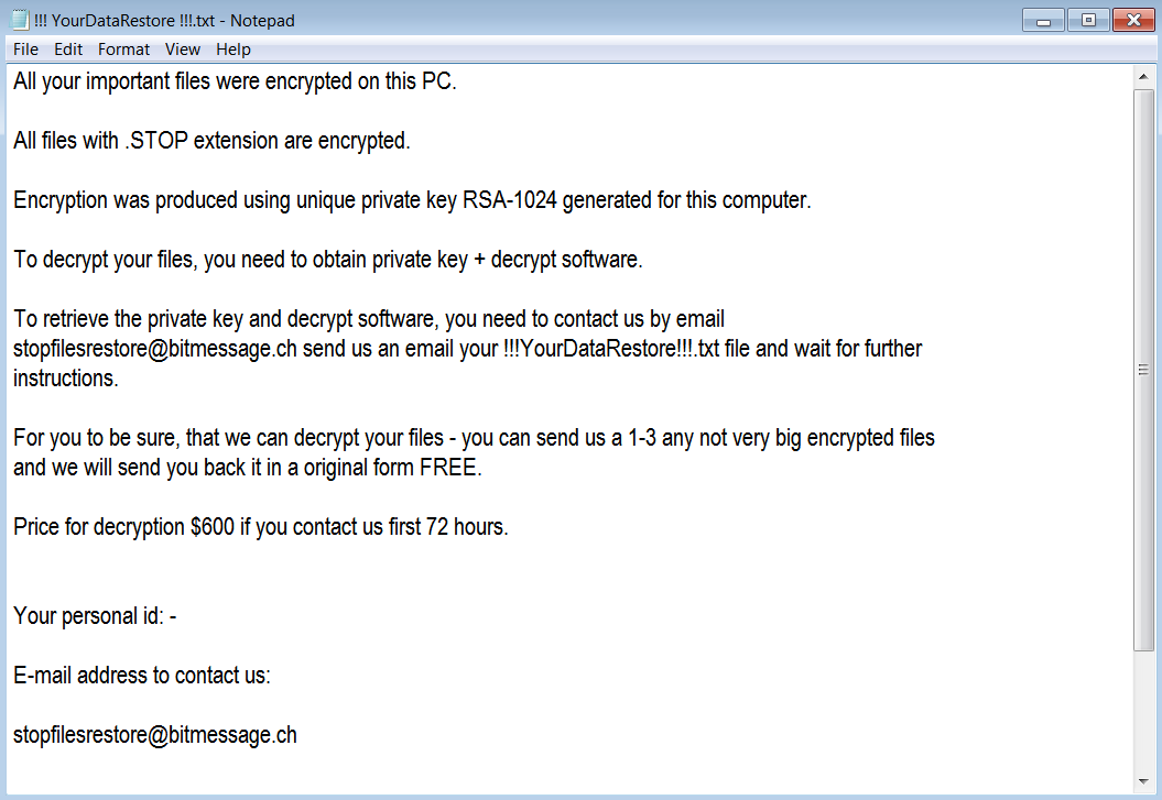 STOP ransomware