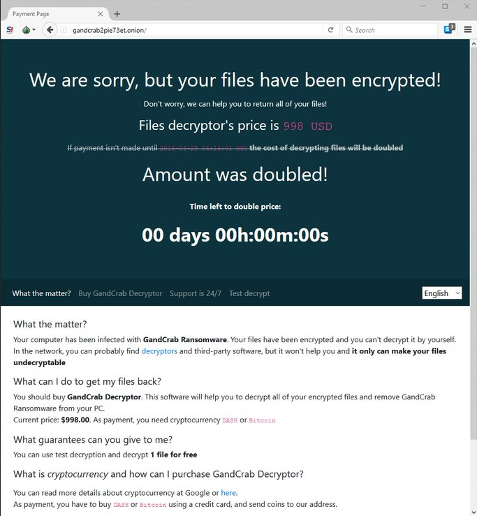 GandCrab-3 ransomware