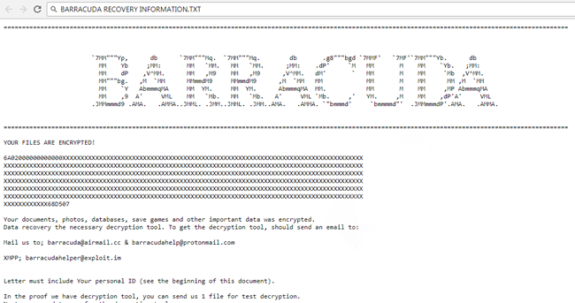 Barracuda ransomware