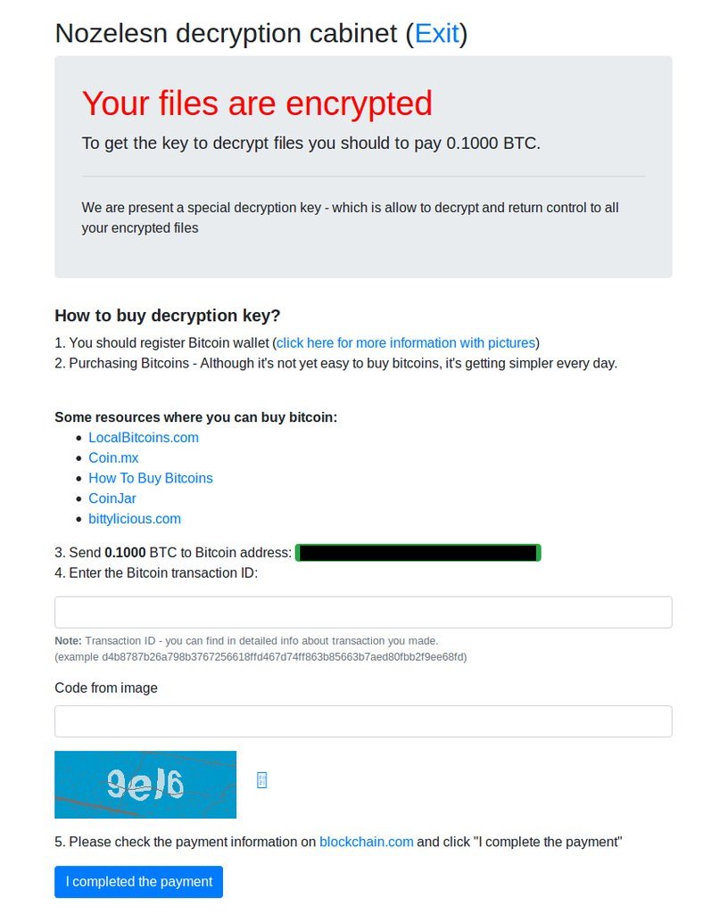 Nozelesn ransomware