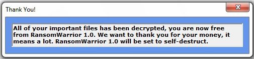 RansomWarrior ransomware