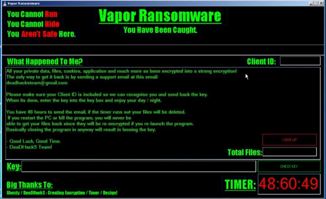 Vapor ransomware