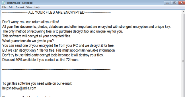 Djvu ransomware