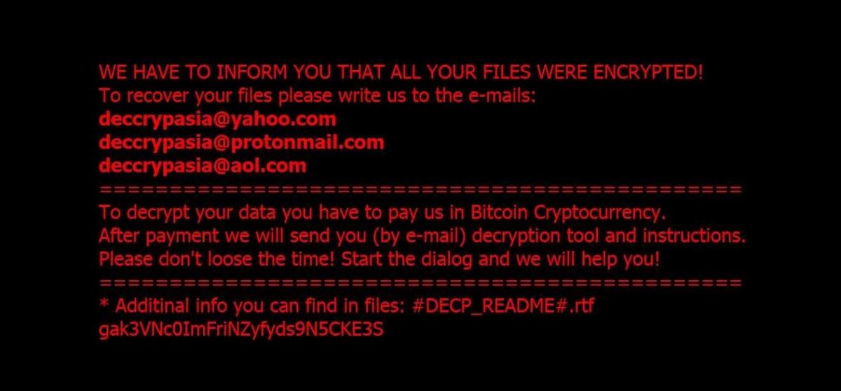 DECP ransomware